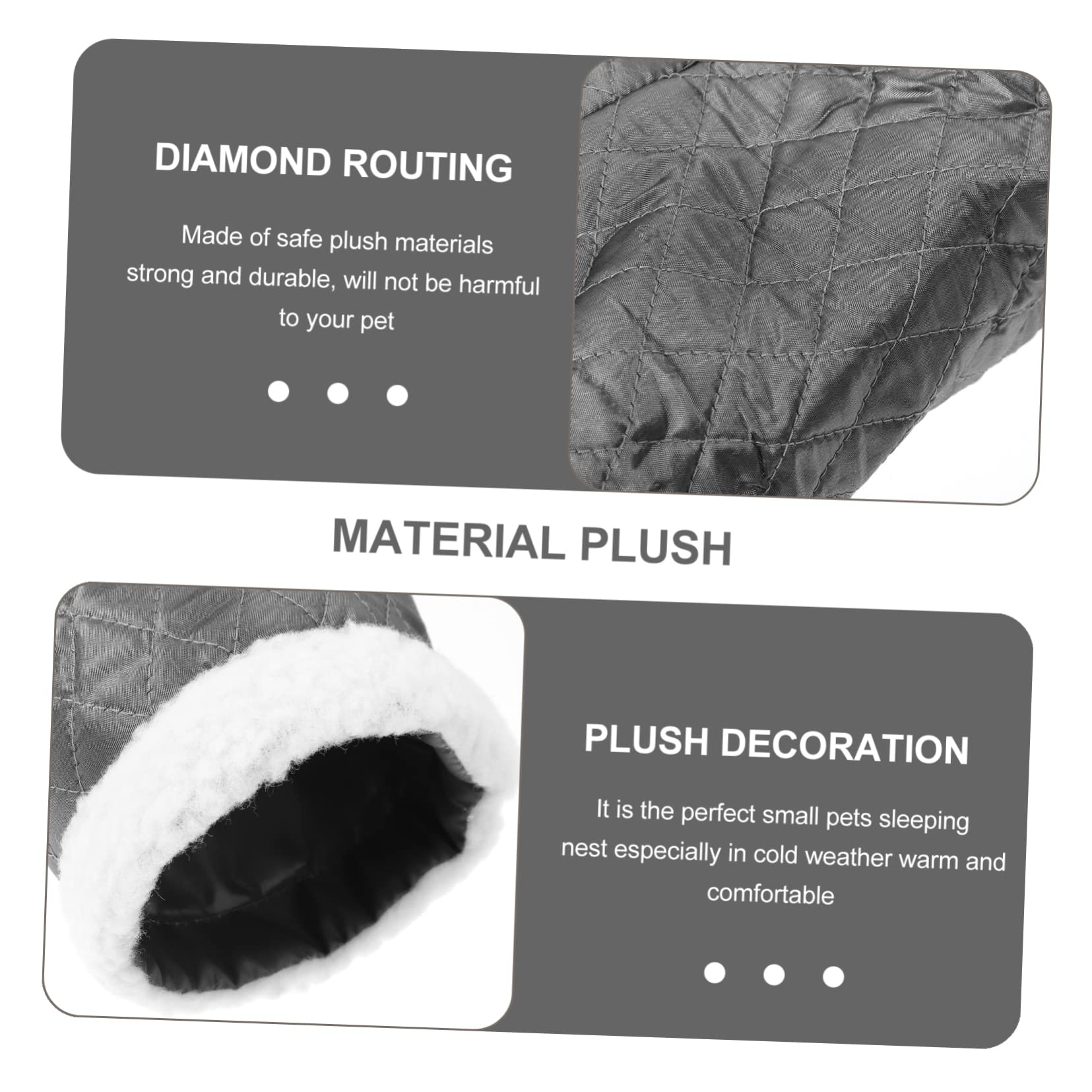 Angoily 3pièces Nid De Sommeil pour Hamster Peluche Tunnels De Jeu Confortables pour Petits Animaux Maison Hiver Douillette pour Hamsters Souris Et Gerbilles Accessoire pour Voyage Et