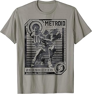 Nintendo Metroid Samus Distressed Poster Graphic T-Shirt T-Shirt