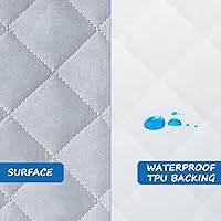 Vista 4 de Funda de colchón de moisés para colchón de reloj de arena/moisés ovalado, protector de colchón impermeable acolchado para moisés (32 x 17 pulgadas)