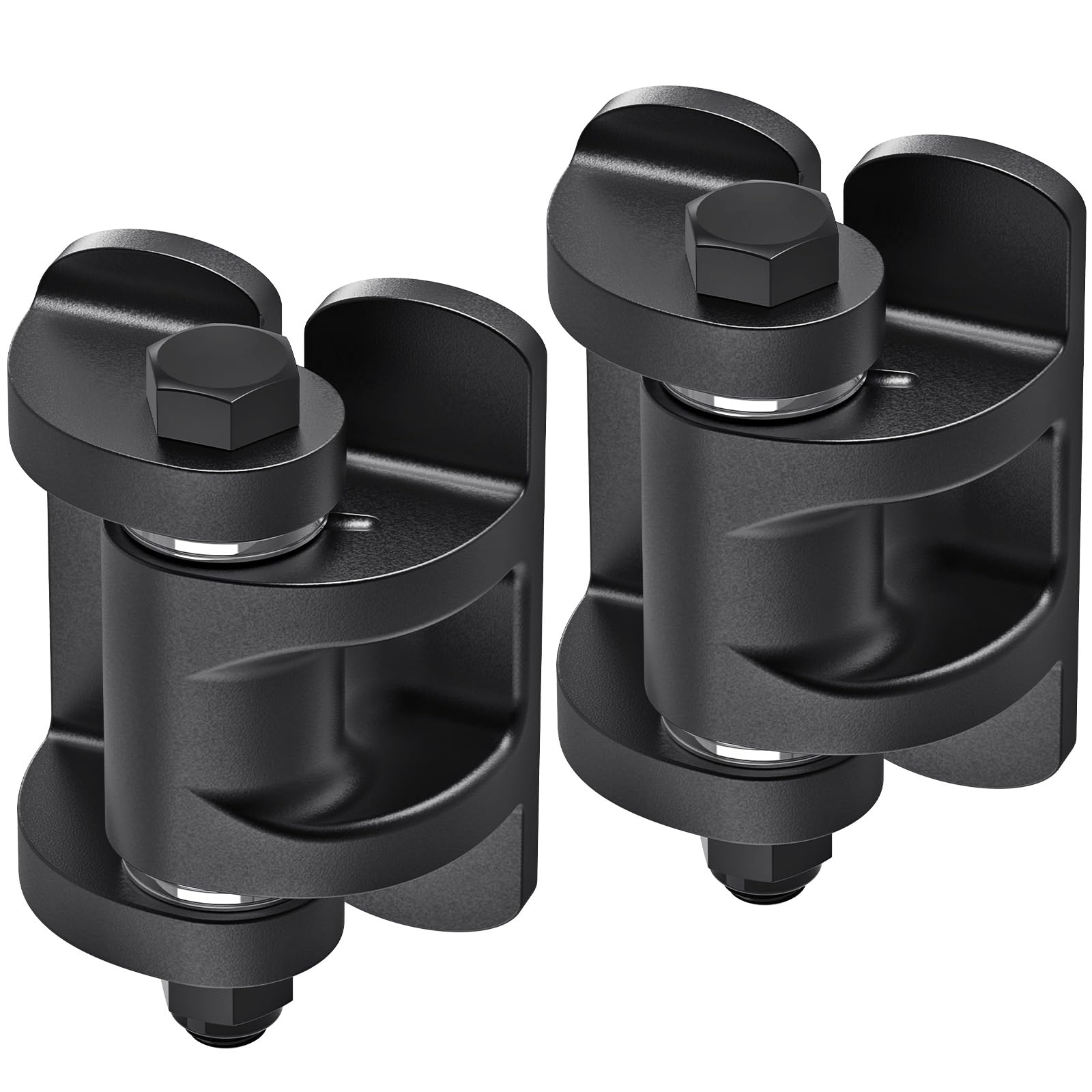 Insaga Bisagras de puerta resistentes de acero al carbono de 6 mm para instalación de soldadura, placa base soldada de doble cara, rodamientos espaciadores integrados, tornillos antisueltos para