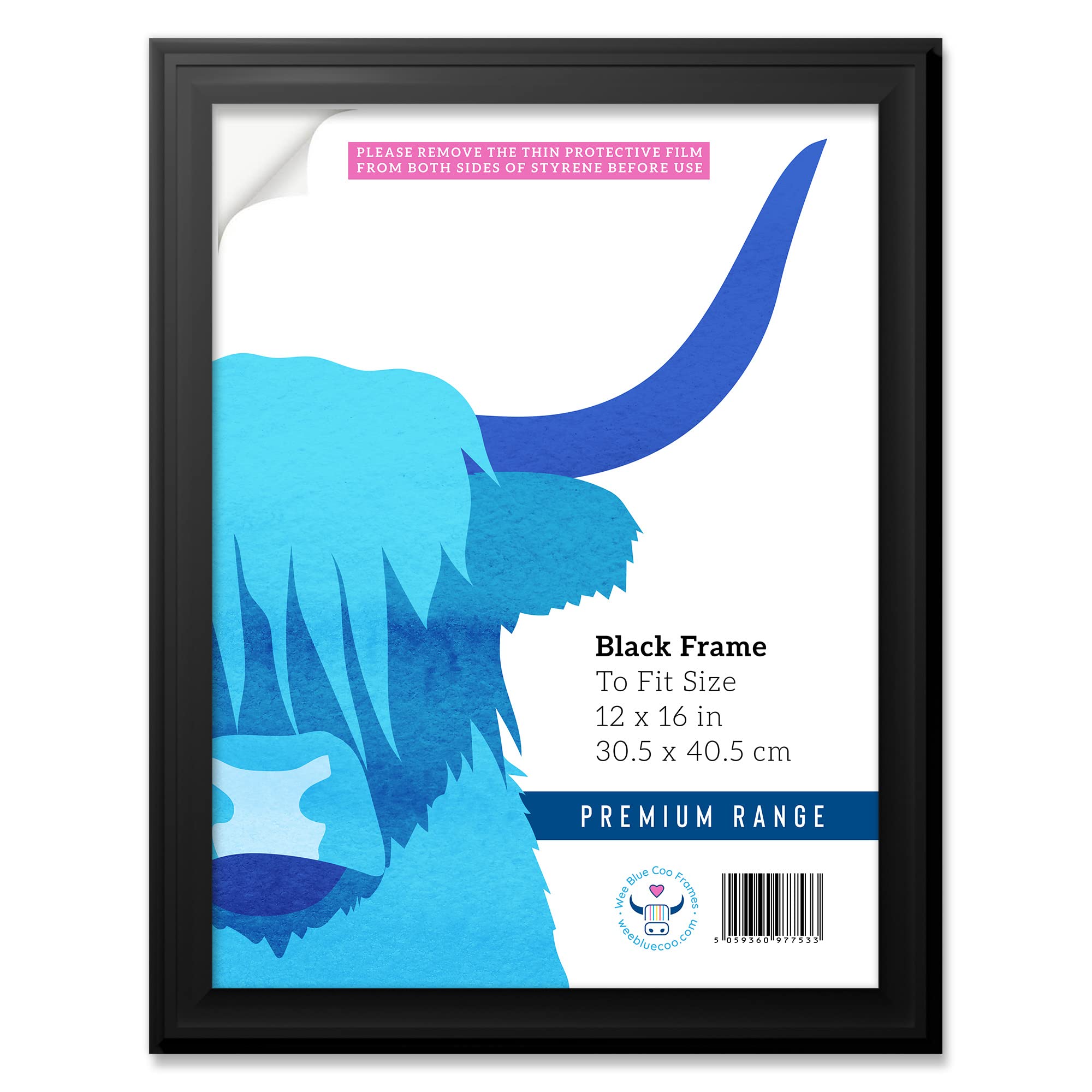 Wee Blue Coo Picture Frame, Black, Large