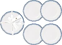 Vista 1 de Le Cadeaux Melamine 6 inch Appetizer Plates, Set of 4, Maison