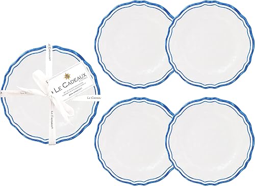 Le Cadeaux Maison - Platos de melamina para aperitivos de 6 pulgadas, juego de 4