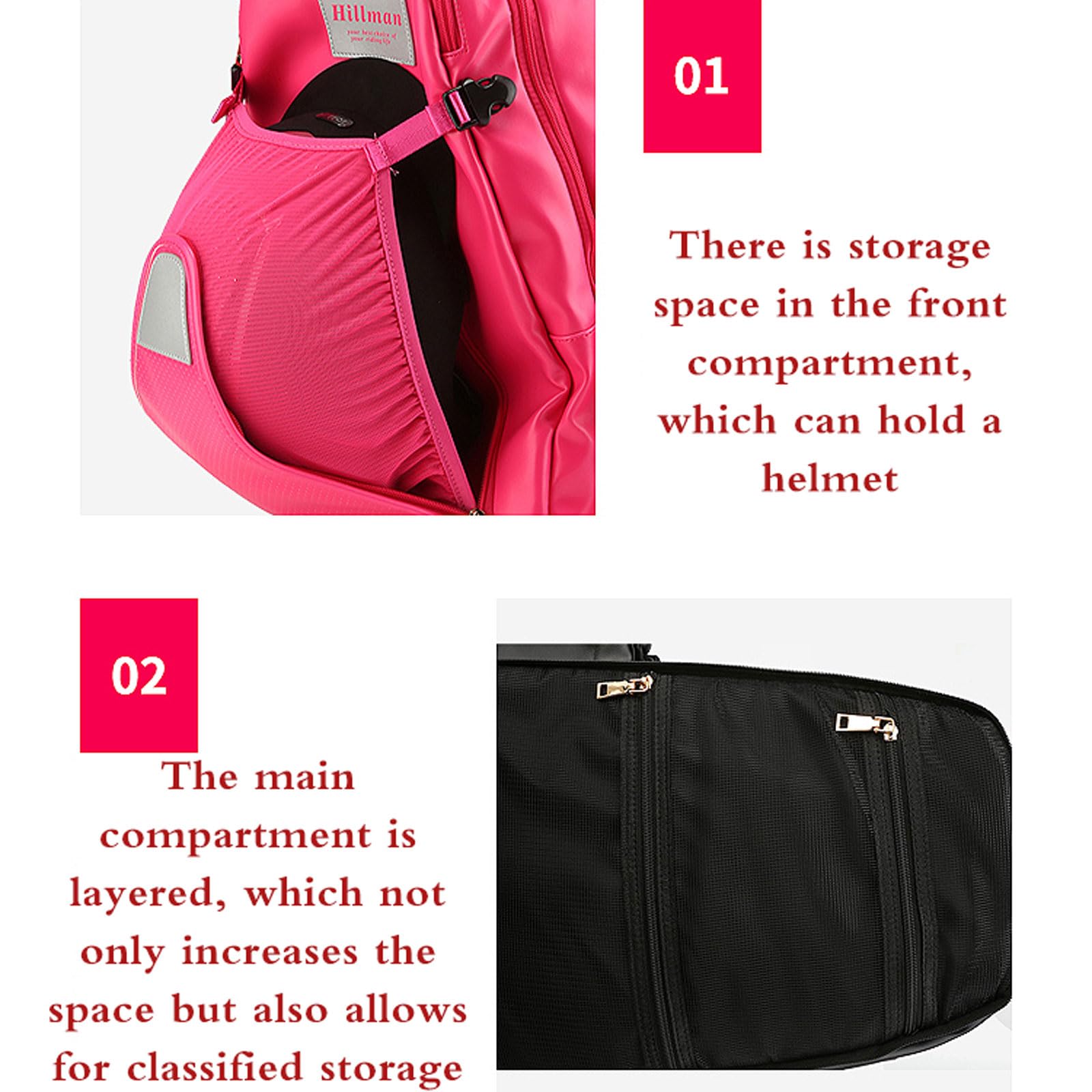 Mochila Ecuestre,Bolsa de Montar,Mochila para Botas de equitación con Compartimento,Fácil de Limpiar,Correas de Hombro cómodas,Suficiente Espacio,Adecuado para Montar a Caballo