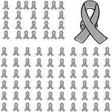 Grey Ribbon Pins Parkinson's disease,diabetes, brain cancer, asthma Awareness Enamel Lapel Pins