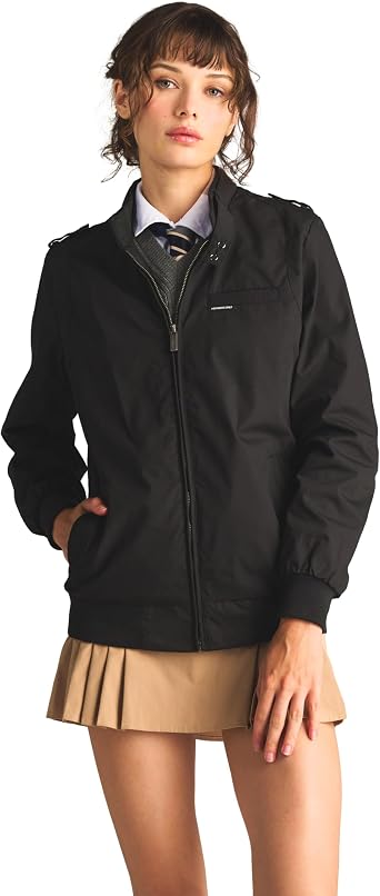 Members Only Womens Classic Iconic Racer Jacket | Spring Jackets for Women | Slim Fit | Womens Jacket | Bomber Jacket Womens
