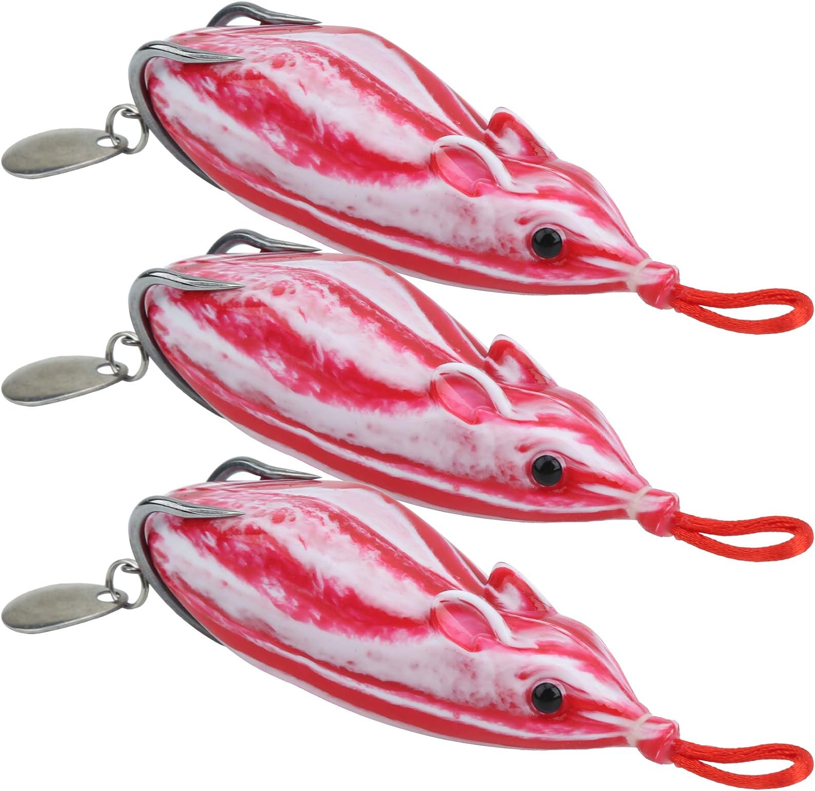 3 Pack Snakehead Lure Bait, Soft Lure Bait, Fishing Supplies, Plastic, Approx. 7cm/2.8in, Approx. 55g