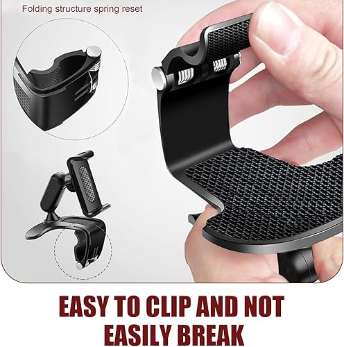 Miniatura 4 de Soporte para teléfono para tablero de automóvil, rotación de 360 grados, soporte para teléfono celular, visera solar multifuncional, soporte de