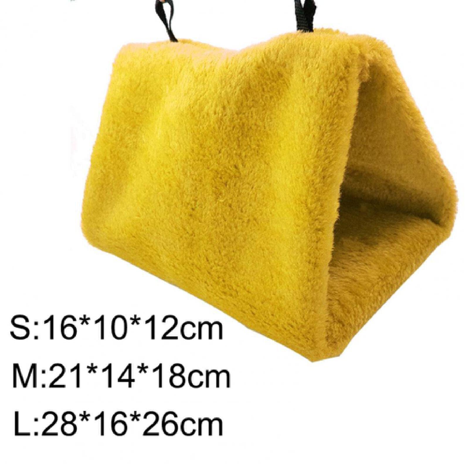 Nido de pájaros, Jaula Triangular Colgante for casa, Nido, Cama, Hamaca cálida de Felpa for Mascotas, Plegable, Suministros Seguridad, Color Rosa, L(Purple,L)