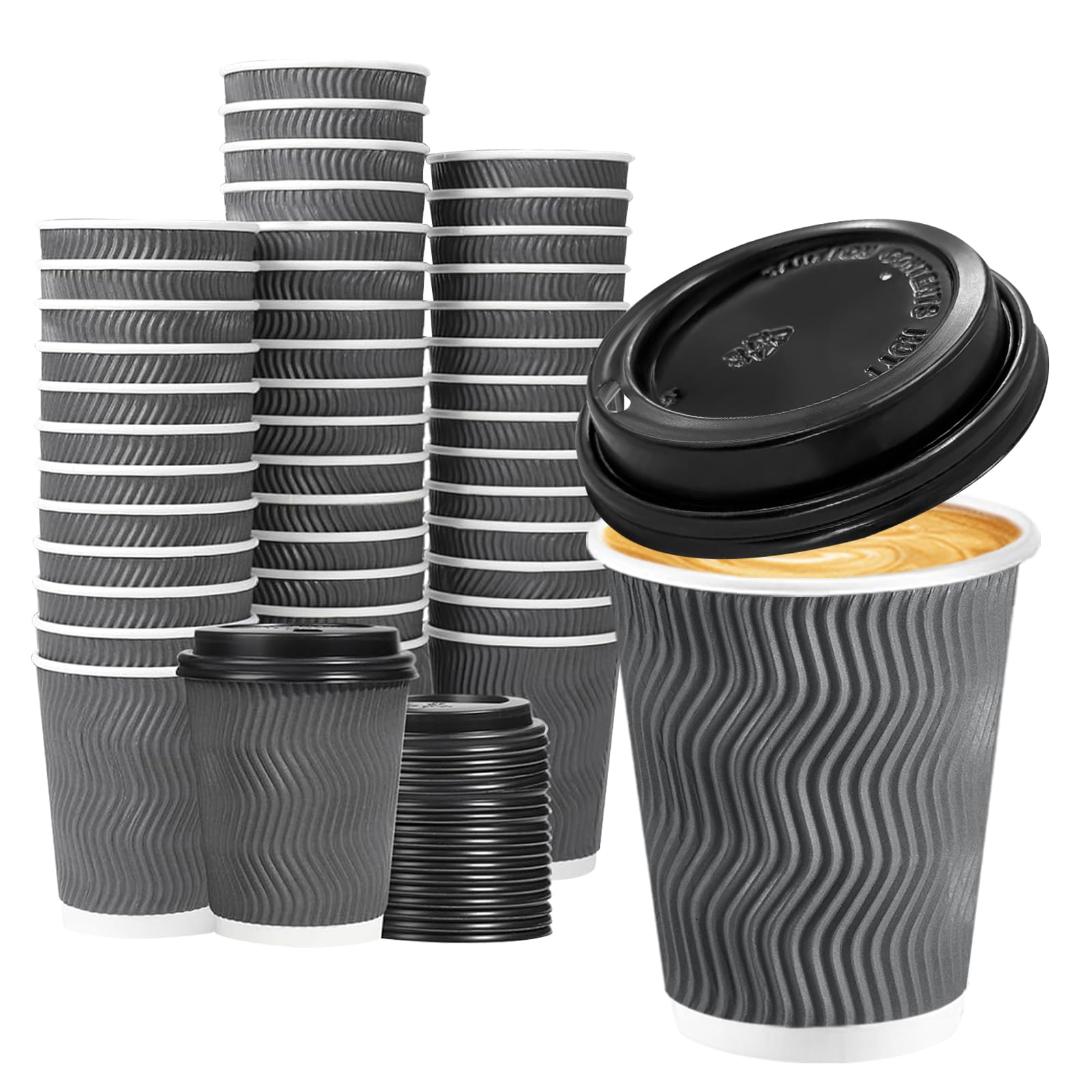 Insulated Coffee Cups - 50 Pack 16oz -7 Insulated Coffee Cups - 50 Pack 16oz -7