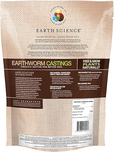 Miniatura 2 de Earth Science Fundición de lombrices de tierra, 3 libras, fertilizante para plantas de interior y exterior - Potenciador de suelo para huertos