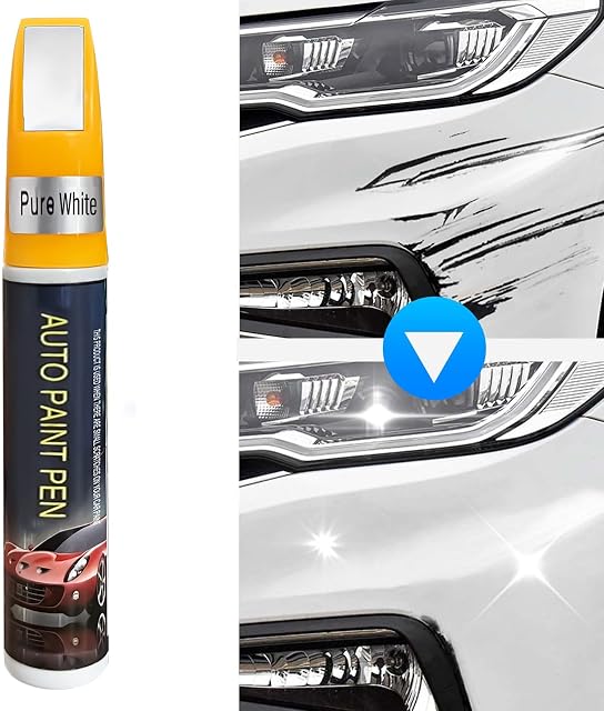 Touch Up Paint for Cars, Car Paint Scratch Repair, Natural Waterproof, Immediate Effect, for Auto Scratch Remover, White
