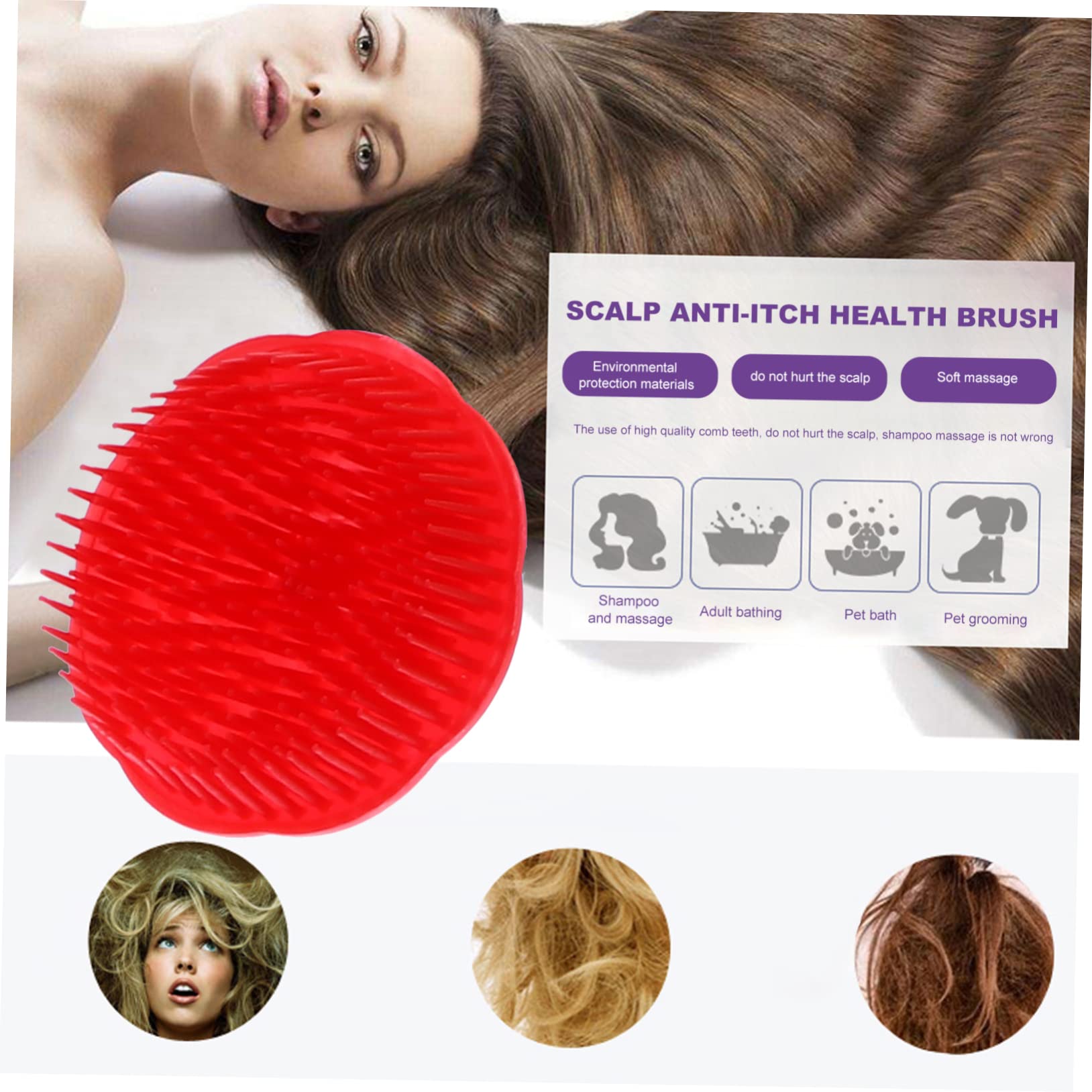 Cepillo De Masaje Para Cuero Cabelludo 12 Piezas Colores Aleatorios Ergonómico Suave Duradero Para Limpieza Profunda Cuidado Capilar Hogar y Salón Uso Familiar