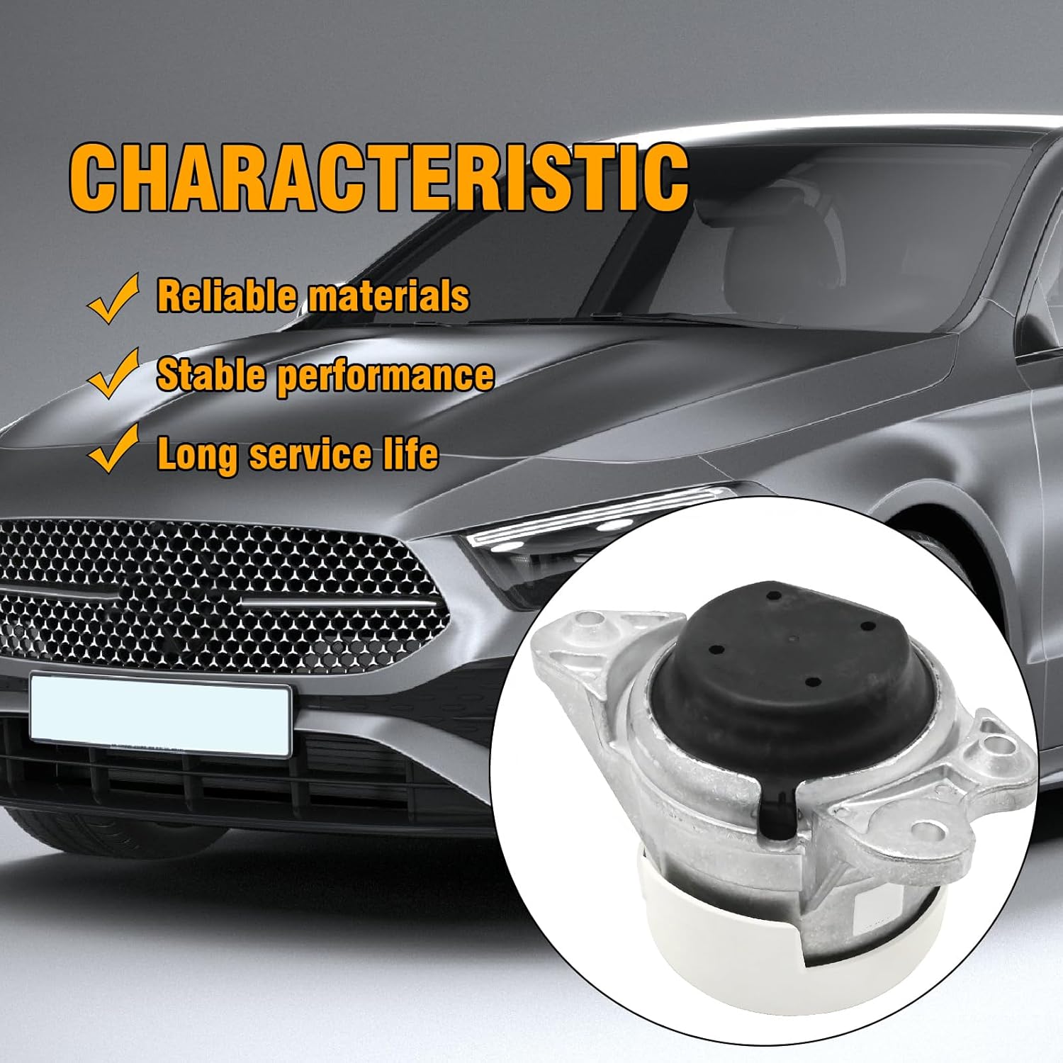 2532400200 Engine Motor Mount, Replacement for Mercedes-Benz C200 E200 E260 4 Matic 2016-2020 GLC200 GLC260 GLC300 2015-2020, Replaces 2532400300 2052400800