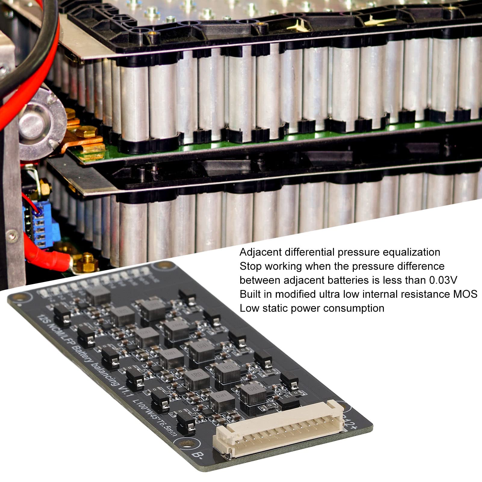 Equalizzatore attivo per batteria LFP a 12 corde Scheda di equalizzazione batteria portatile per trasferimento di energia induttiva ad alta corrente per il bilanciamento della