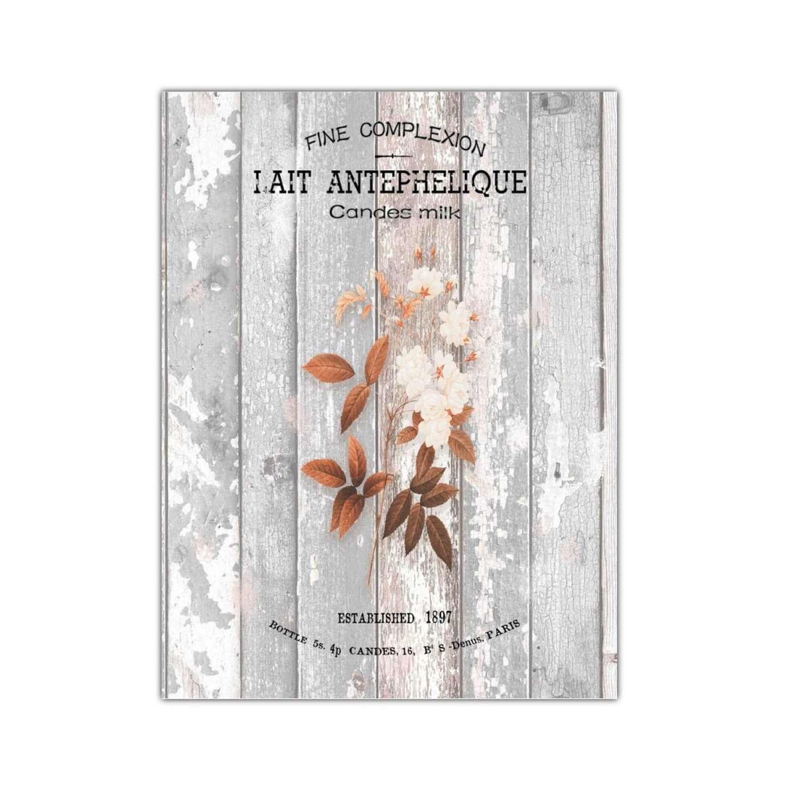 Panneau de salon en bois supérieur bouquet de fleurs françaises style rétro 45x61cm