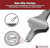 Vista 3 de World's Best Tweezers - Pinzas de mariposa de diamante, pinzas de precisión de punta inclinada de agarre ancho para depilación de cejas, facial