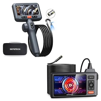 DEPSTECH DS650 210 Two-Way Articulating Borescope with Dual Lens, Industrial Endoscope with Lights, DS520 50FT Sewer Inspection Camera,DEPSTECH 1080P Dual Lens Endoscope Camera