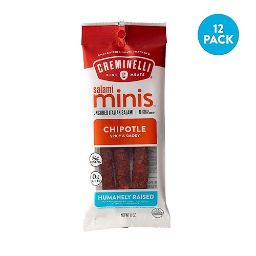 Miniatura 18 de Creminelli - Colaciones pequeñas de salami original con fabricación a conciencia en los Estados Unidos Es amigable con cerdo, keto y paleo. Cuenta