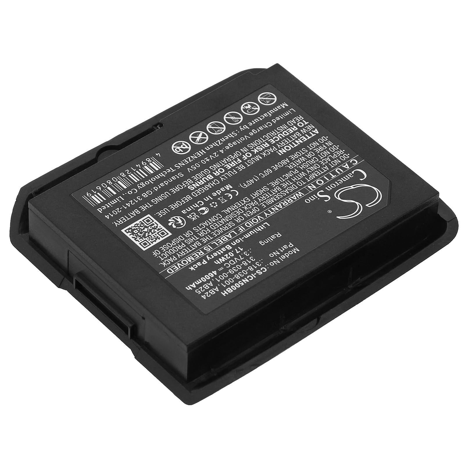 CS-ICN500BH Batteria 4600mAh compatibile con [Intermec] CN50, CN51 sostituisce 318-038-001, 318-039-001, 318-039-012, 318-052-001, 318-052-011, AB24, AB25