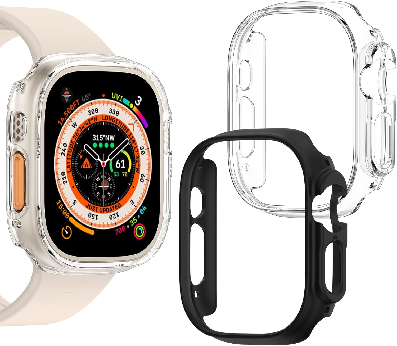 [2 Pack] Goton for Apple Watch Ultra Case 49mm [NO Screen Protector