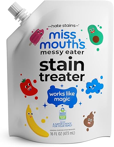 Miniatura 15 de Miss Mouth's Messy Eater Spray para tratar manchas – Quitamanchas de 16 onzas – Productos esenciales para recién nacidos y bebés – Elimina manchas