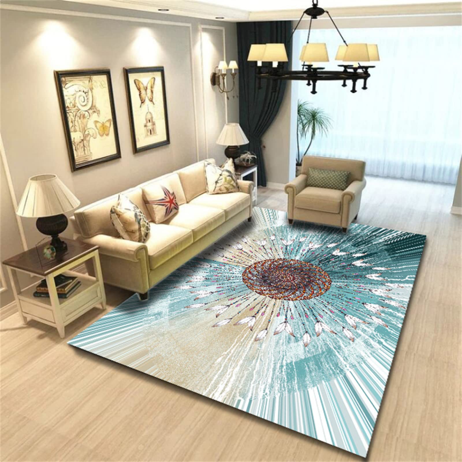 Tapis géométrique 3D moderne et simple 200x300cm pour décoration salon