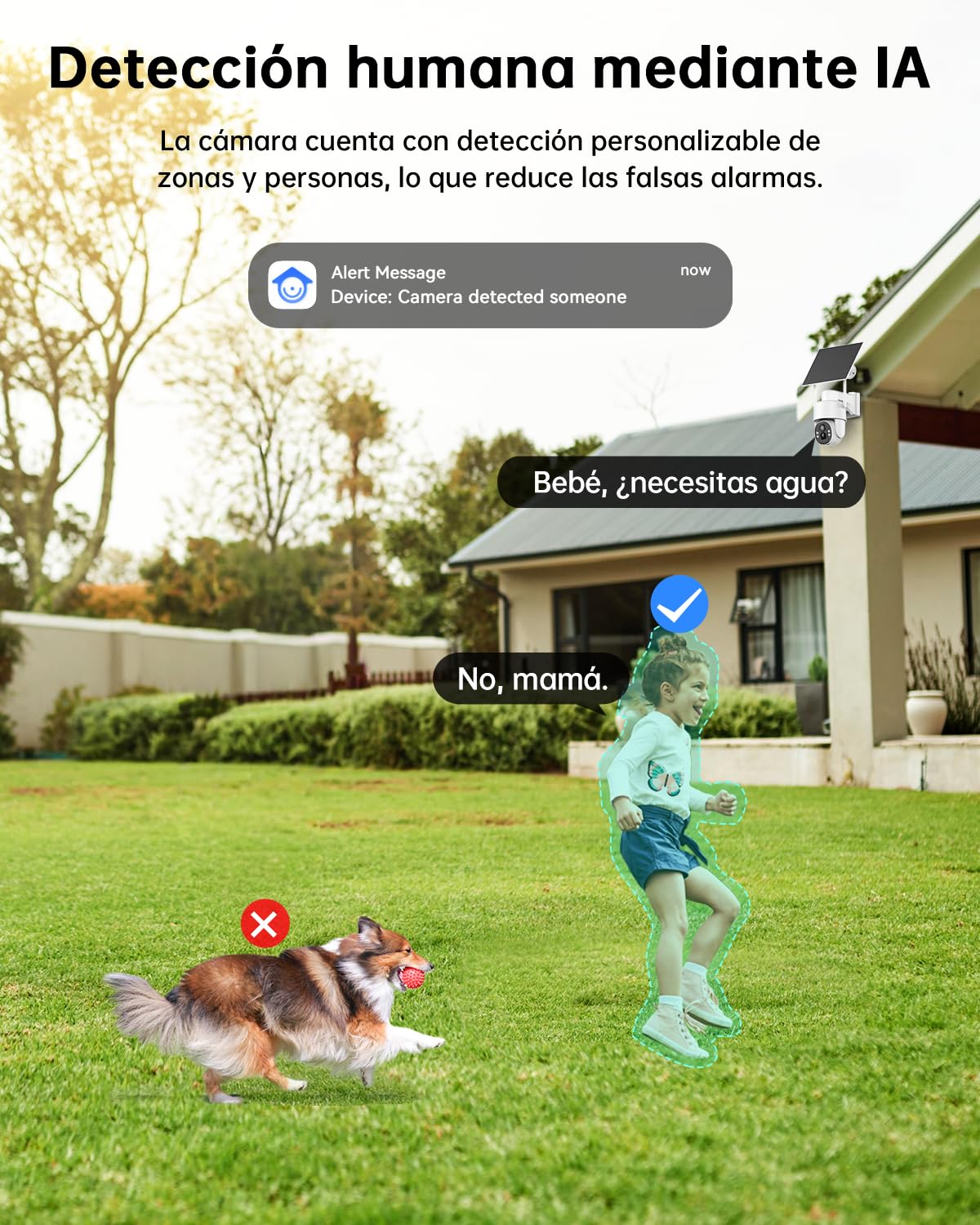 Tical 24/7 Grabación AOV Cámara Vigilancia 4g Exterior Solar con SIM, 2.5K 4MP Camara Exterior Solar con 9000mAh Batería, Detección IA, 360° PTZ, Visión Nocturna en Color, Audio Bidireccional,Blanco