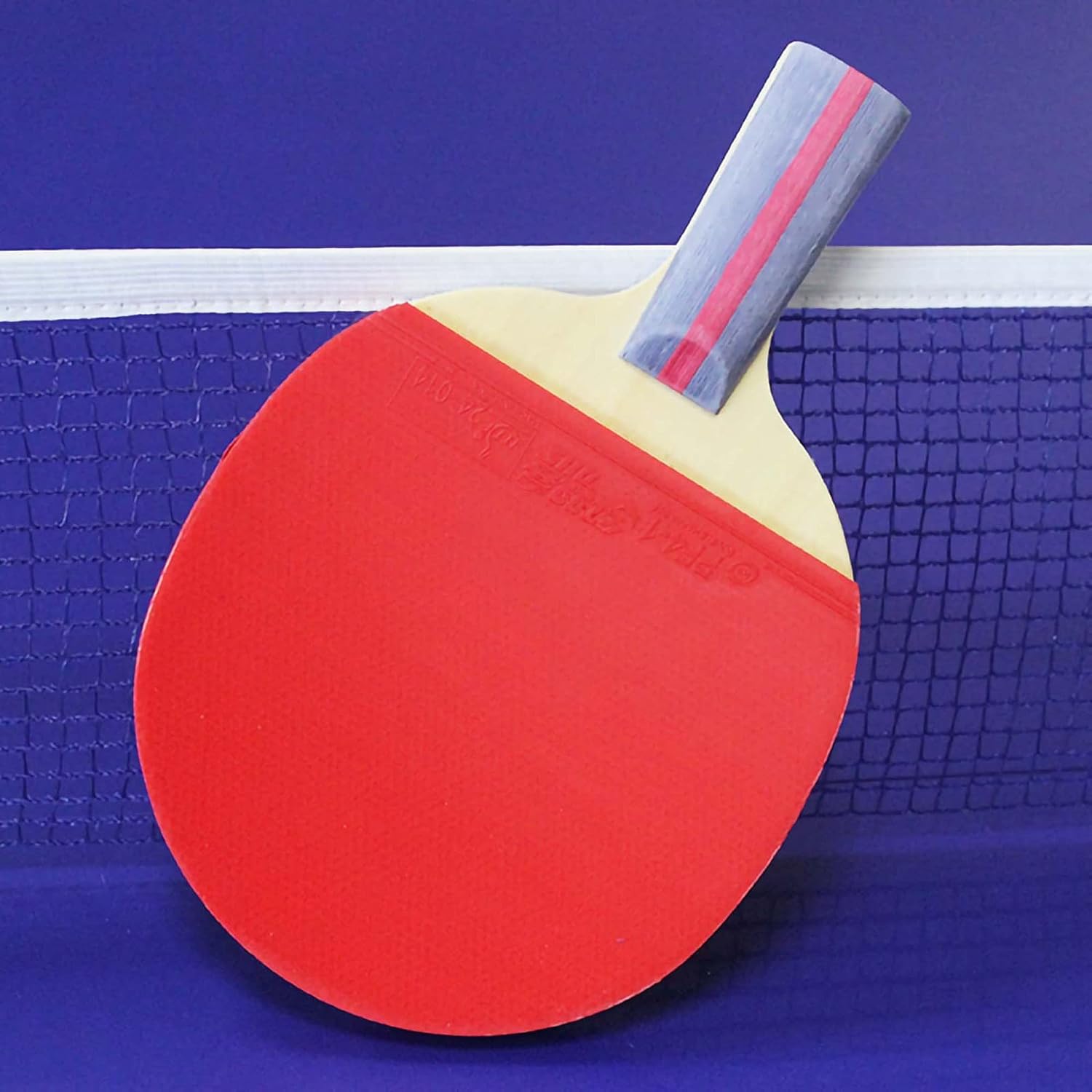 Ping Pong Paddle Table Tennis Bat 2 Star Fitness Finished Racket for Elementary School Student Beginner 7-Ply Pure Wood Bottom Plate/A/Short Handle