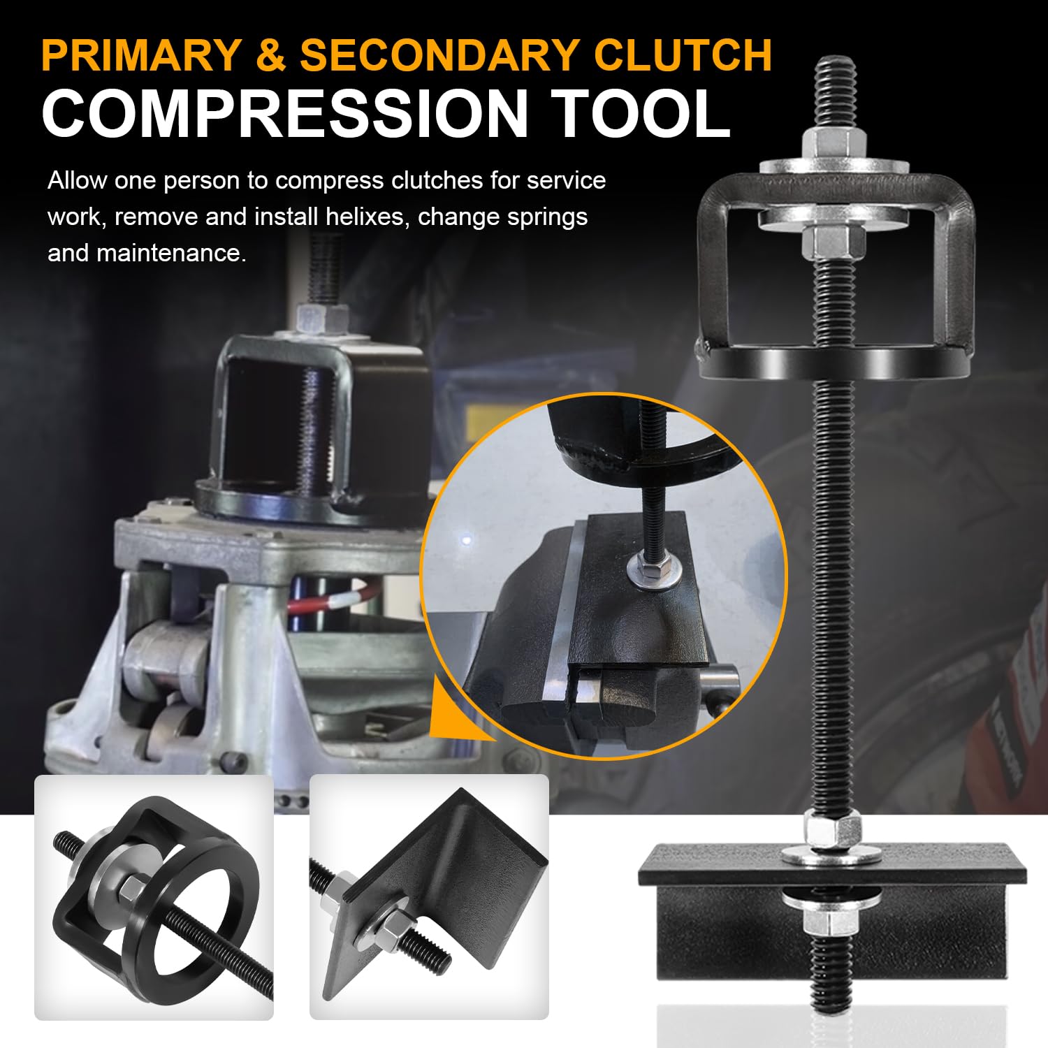 Kit complet d'outils d'embrayage primaire et d'entretien secondaire pour toutes les années Polaris RZR 1000, Ranger 900/1000, Polaris General 1000 et RZR Turbo 2016-2021