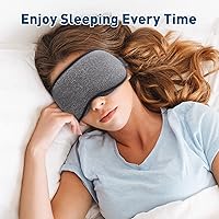 Vista 8 de ZGGCD Sleep Mask, 100% Blackout Sleeping Mask for Side Sleeper, 3D Contoured Eye Mask for Women Men, Night Blindfold with Adjustable Strap, Soft