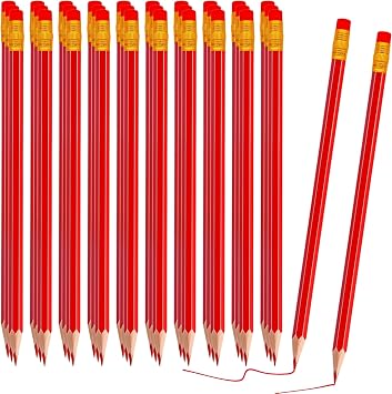 36 Pcs Erasable Checking Pencils, Pre-Sharpened, for Marking, Coloring, Tests, Grading, Office, School Red