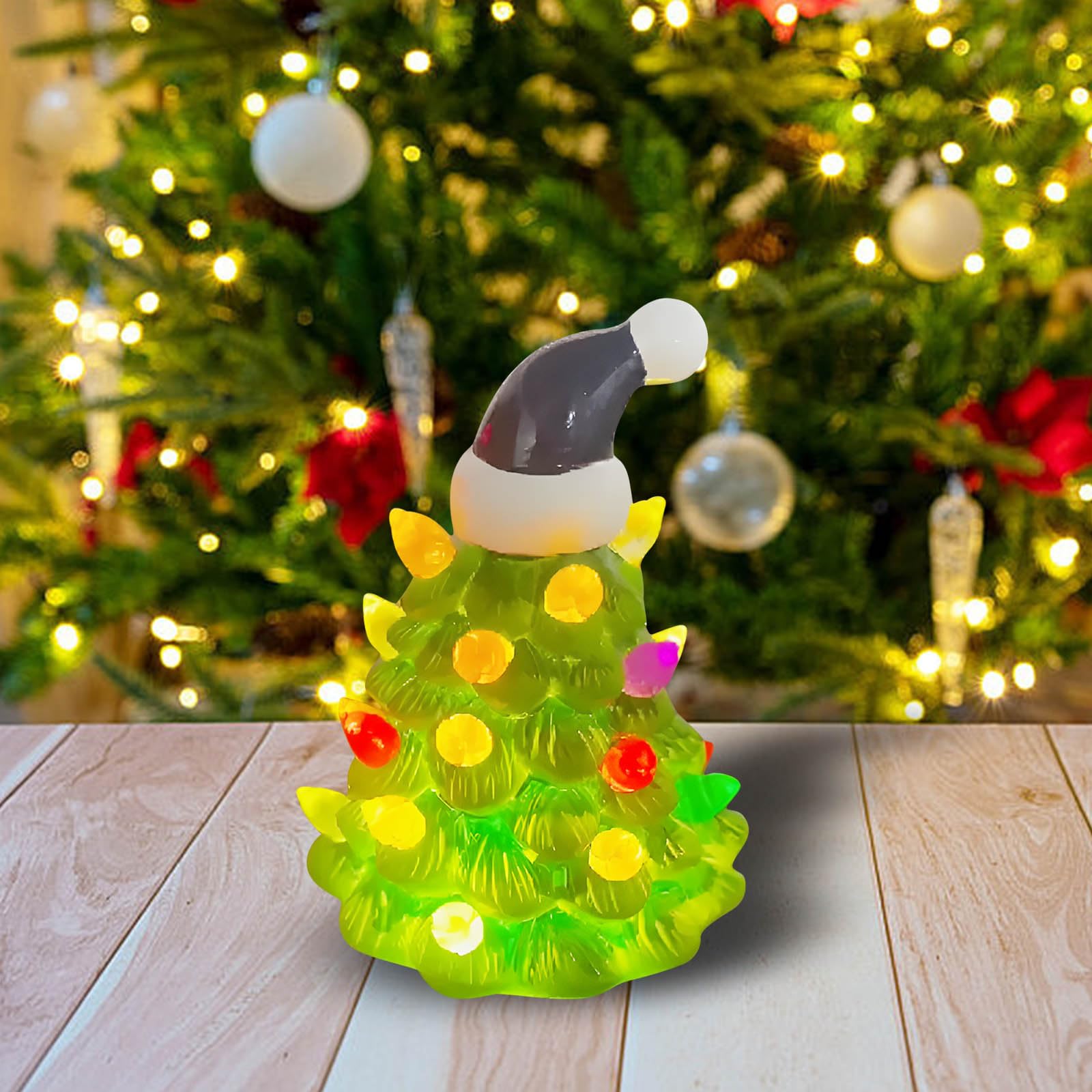 Décoration de sapin de Noël en résine durable pour décoration d'intérieur festive Design compact et facile à ranger