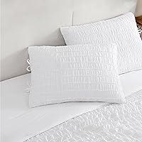 Vista 5 de Shabby Chic® - Juego de edredón tamaño Queen, ropa de cama reversible de algodón con fundas a juego, decoración del hogar bellamente fruncida