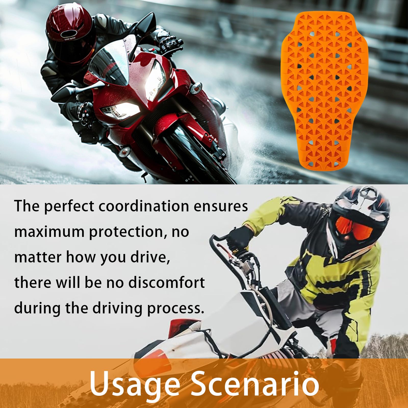 Paraschiena Moto, Protezioni Moto Certificate Rimovibili, Protezione Schiena Moto e Spina Dorsale Paraschiena sci Protezioni Moto Comfort Leggero Morbido Alta Sicurezza Paraschiena Unisex Adulto