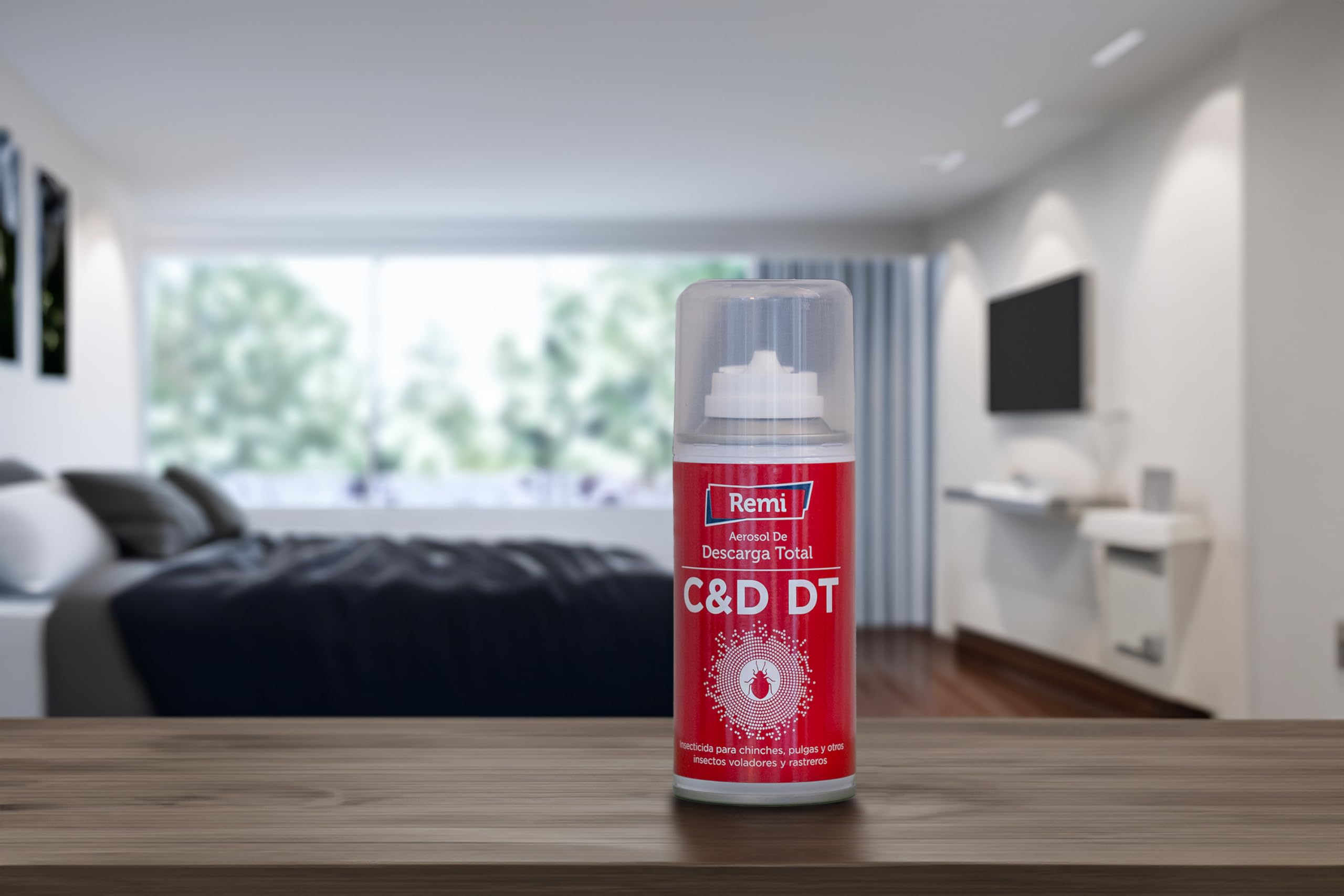 Remi Hogar Descarga Total Anti Chinches y pulgas | Bomba Humo Insecticida | Aerosol | Acción Choque Contra Plagas (150 ml) | Cucarachas, polillas e insectos voladores