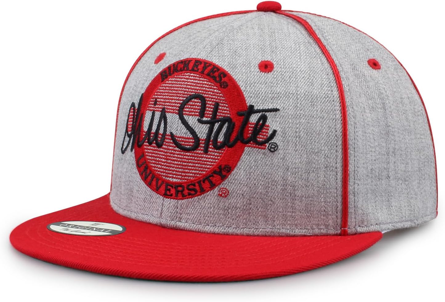 The Game NCAA Unisex-Adult NCAA Licensed, Ohio State Buckeyes Flat Brim Snapback Hat - Image 2