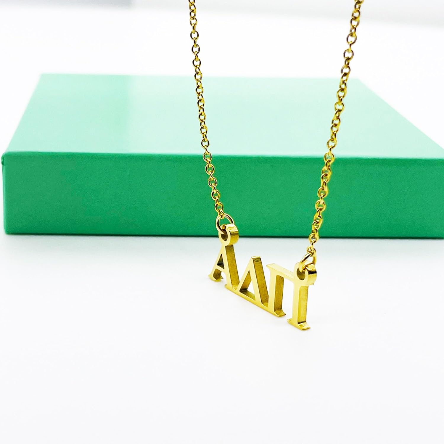 Alpha Delta Pi Necklace, Sorority Floating Necklace ADPi, ΑΔΠ