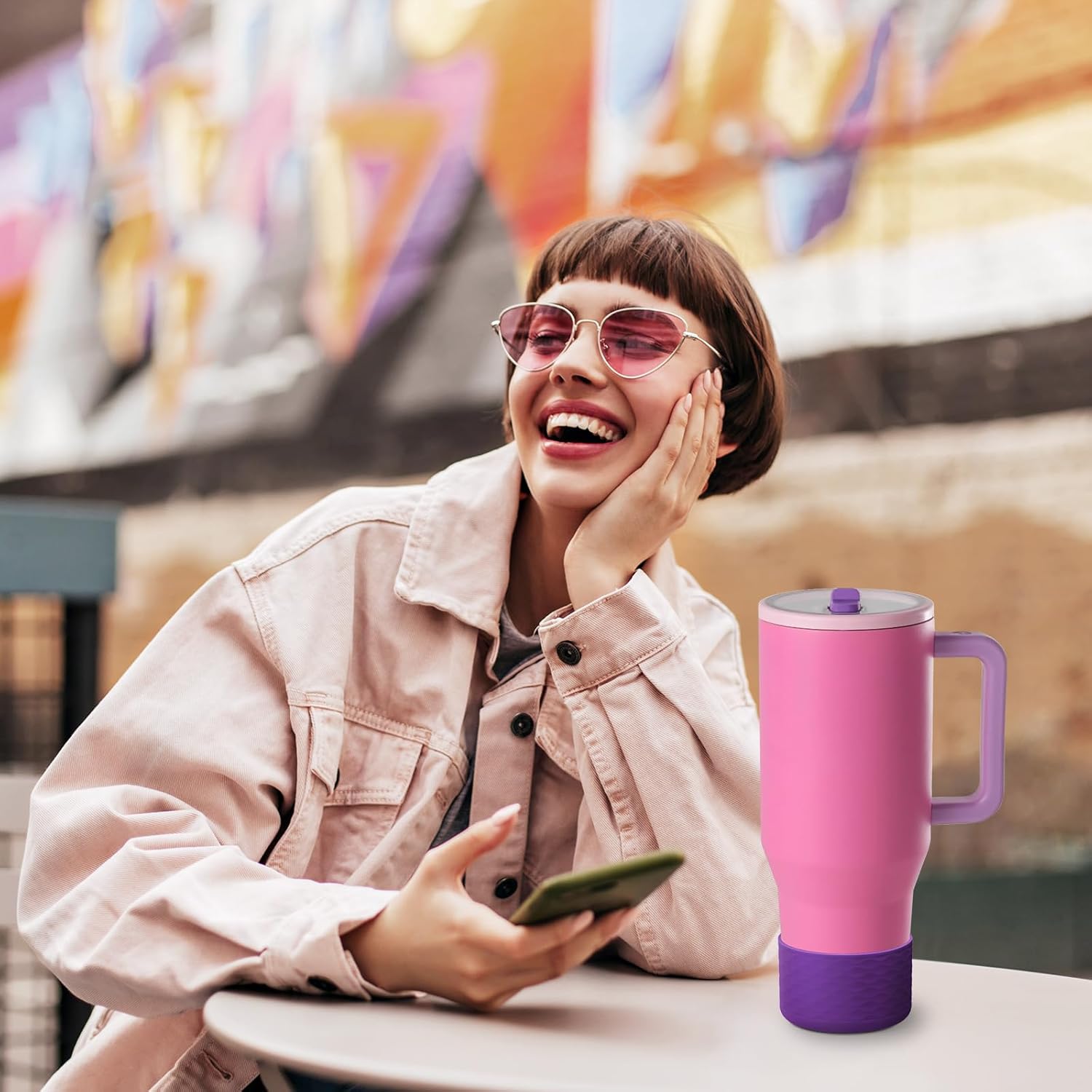 yoelike 2 PCS Silicone Boot for Hydrojug Traveler 40 oz Tumbler, Anti-Slip Protective Sleeve for Hydrojug Stainless Steel Tumbler, Bottom Bumper Cover Accessories, Dishwasher Safe, BPA Free - Image 6