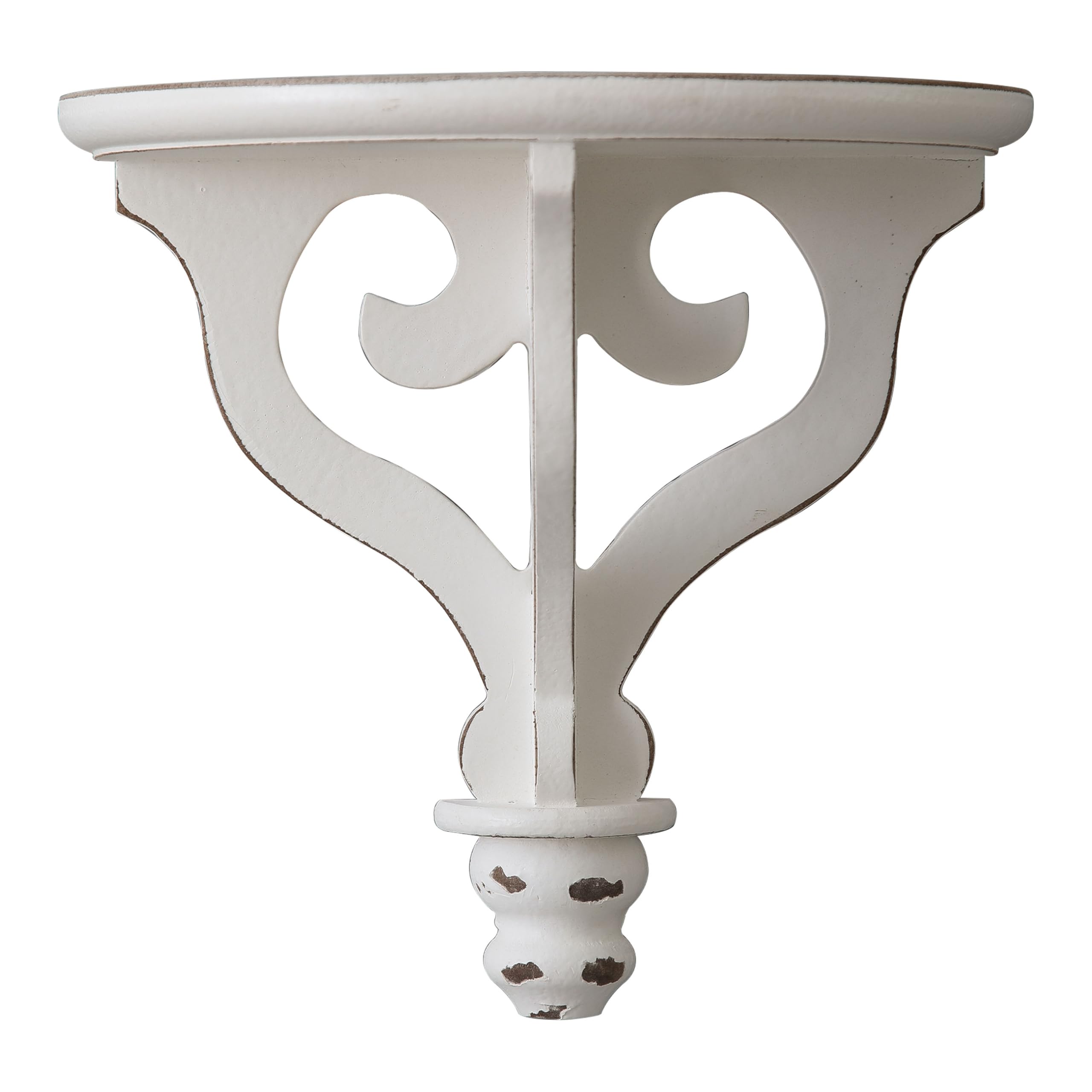 Sintosin Shabby Chic Weiß Wandregal Klein, Rustikaler Schweberegal Holz, Antique Holzregal Wanddeko, Regalbrett für Wohnzimmer Schlafzimmer Flur