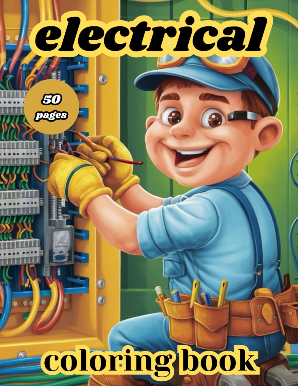 electrical coloring book: 50 coloring pages electrical with many types to get entermient and relieve stress for ages 4 to 17