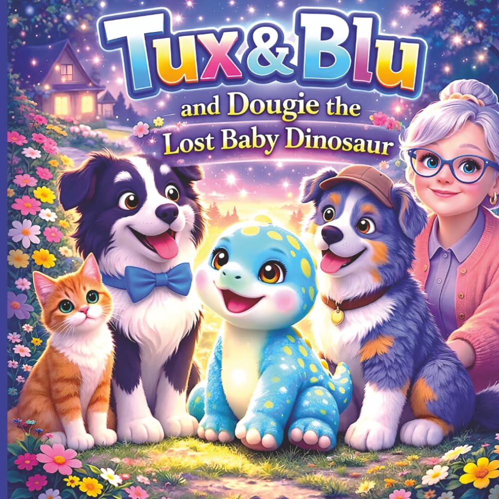 Tux & Blu and Dougie the Lost Baby Dinosaur: Book 2 - A Cozy Picture Book About Big Feelings, Friendship, and Comfort for Ages 3–5 (Tux & Blu: The Calm Magic Picture Book Series)