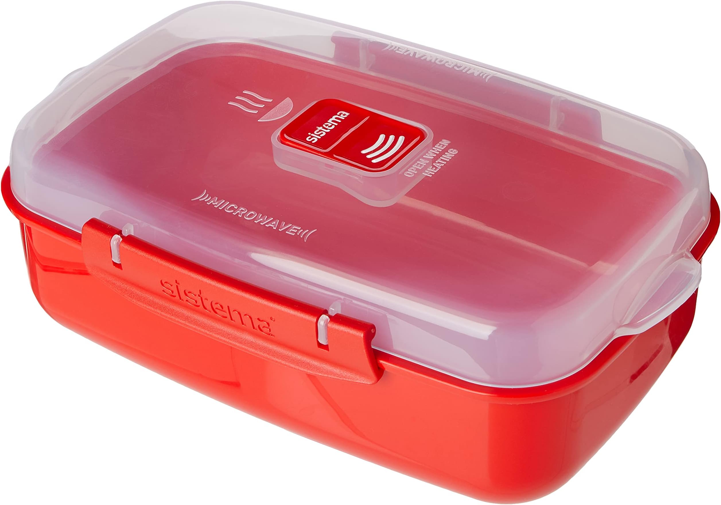 Microwave Cookware Rectangular Bowl, 41.6 Ounce/ 5.2 Cup, Red