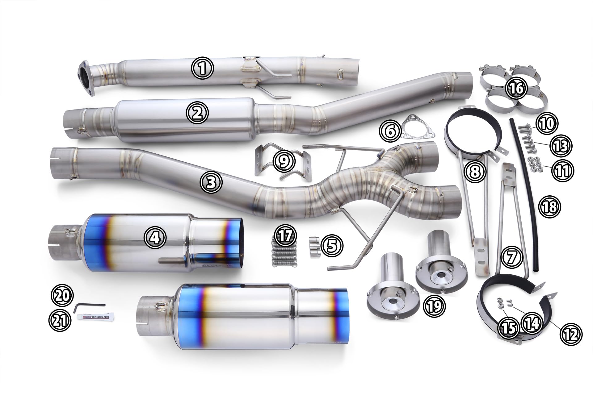 Amazon.com: Tomei Ti Type D Muffler Kit Repair Part for 22+ Civic