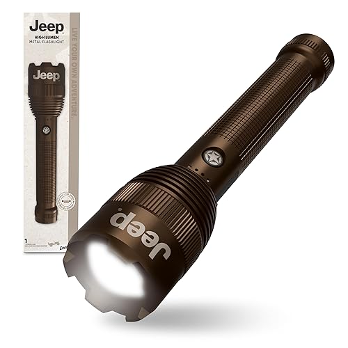 Linterna Energizer Jeep HL-10000 recargable, linterna táctica ultra brillante de 10,000 lúmenes, resistente al agua IPX4, incluye cable USB-C