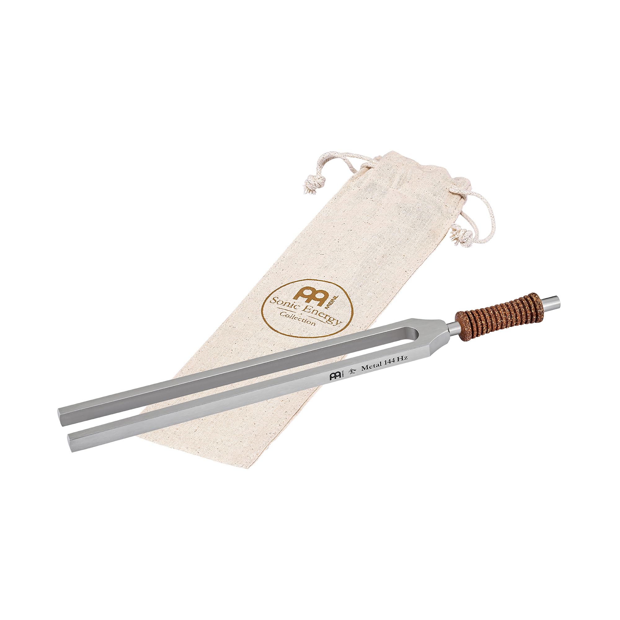 Sonic Energy TCM Therapie Stimmgabel, Element Metall (TTF-TCM-MT) | 144 Hz, 23,7 cm lang, 126 g, in Deutschland gefertigt, inkl. Hülle, vernickelter Stahl, Korkgriff
