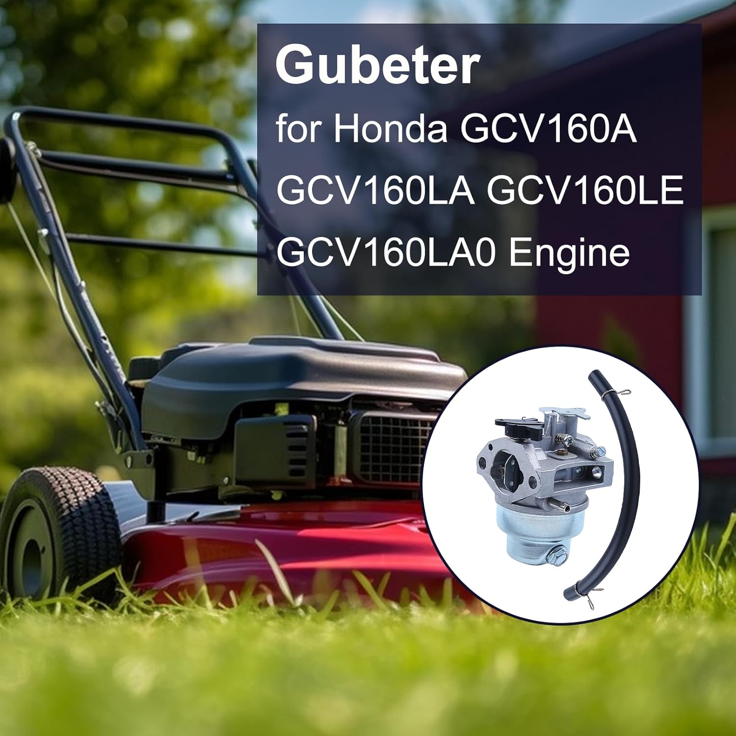 GCV160 Carburetor Kit Fit for Honda GCV160A GCV160LA GCV160LE GCV160LA0 Engine HRT216 HRB216 HRR216 HRS216 HRZ216 Replaces 16100-Z0L-023 16100-ZM0-804 Lawn Mower Pressure Washer