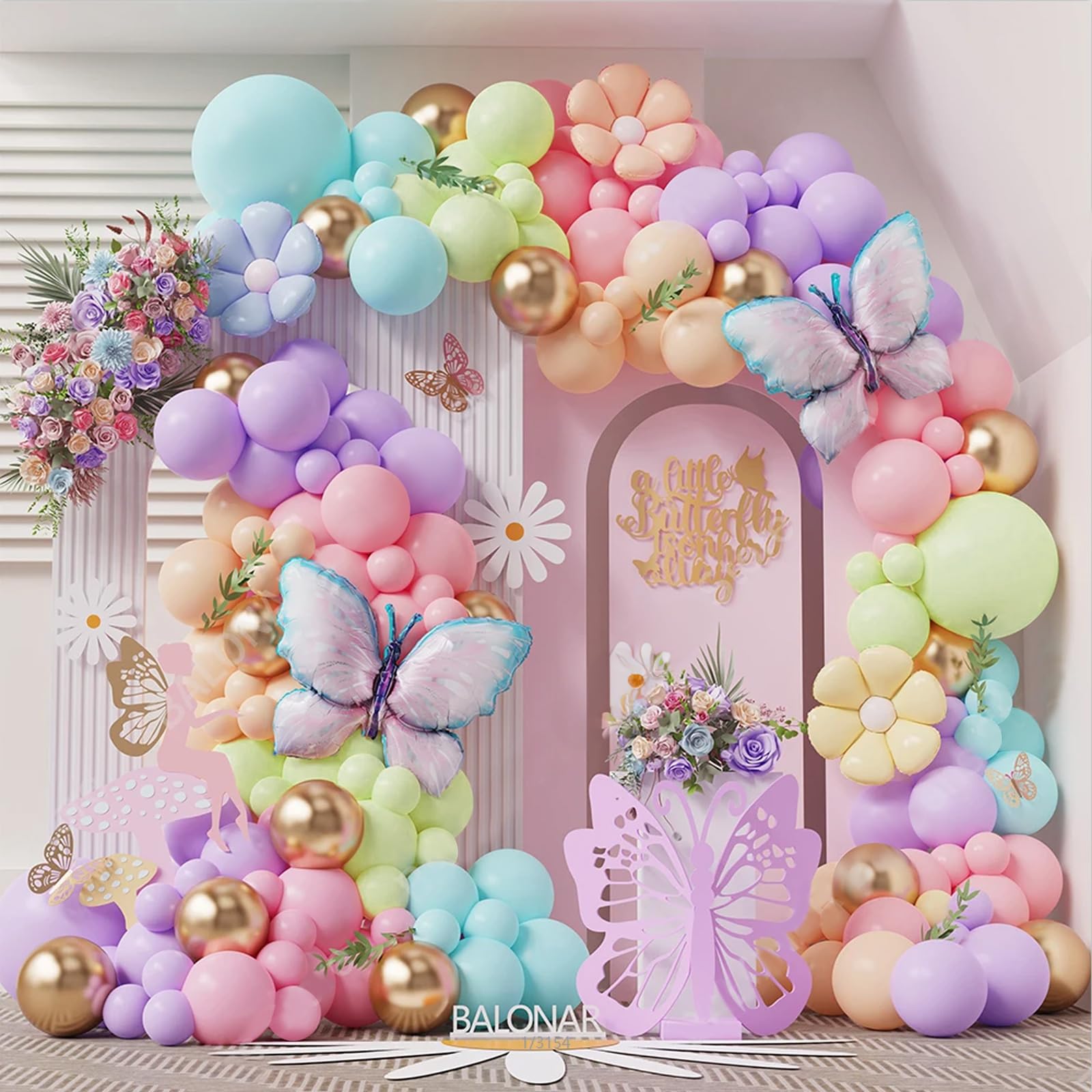 Luftballon Girlande Biene, 115 Stück Gelbe Weiß Gold Ballongirlande Set, Geburtstagsdeko Mädchen, Kindergeburtstag Deko Biene Luftballons Girlande für Baby Shower