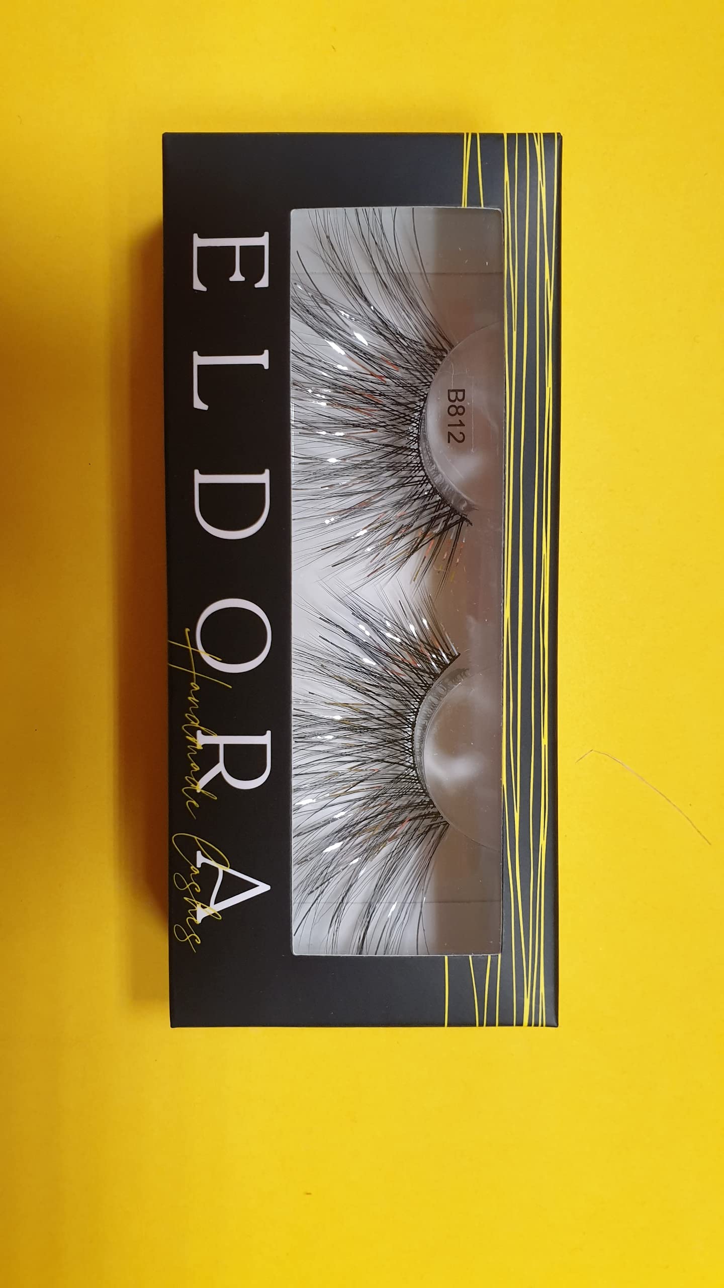 B812 Eldora Real Hairs False Lashes Eyelashes Extra Long NEW B812 Silver - Image 3