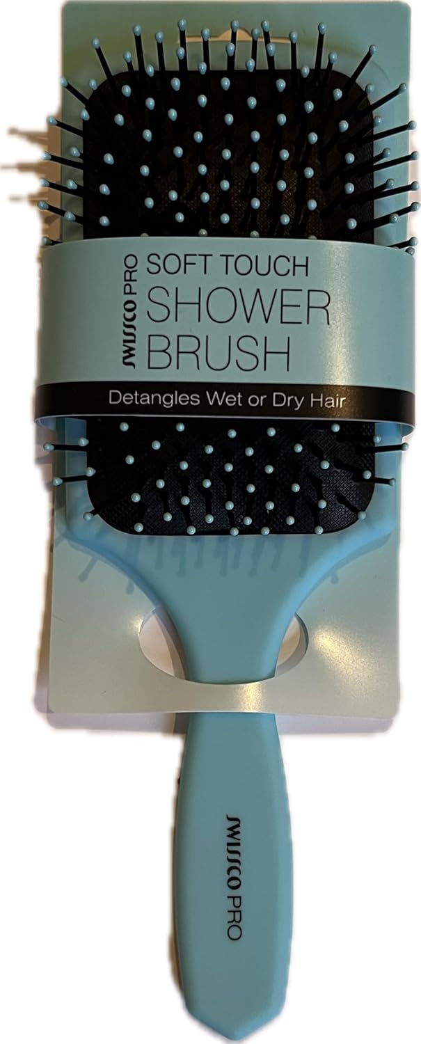 Swissco Soft Touch Paddle Shower Hair Brush (Pale Purple Lavender)